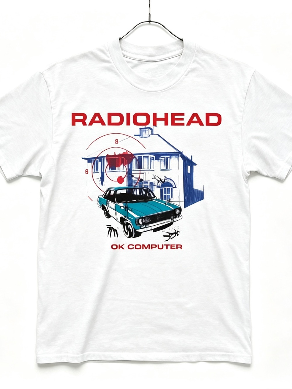 Radiohead OK Computer 1997 Tour Retro Indie Rock Band Streetwear T-shirt Unisex